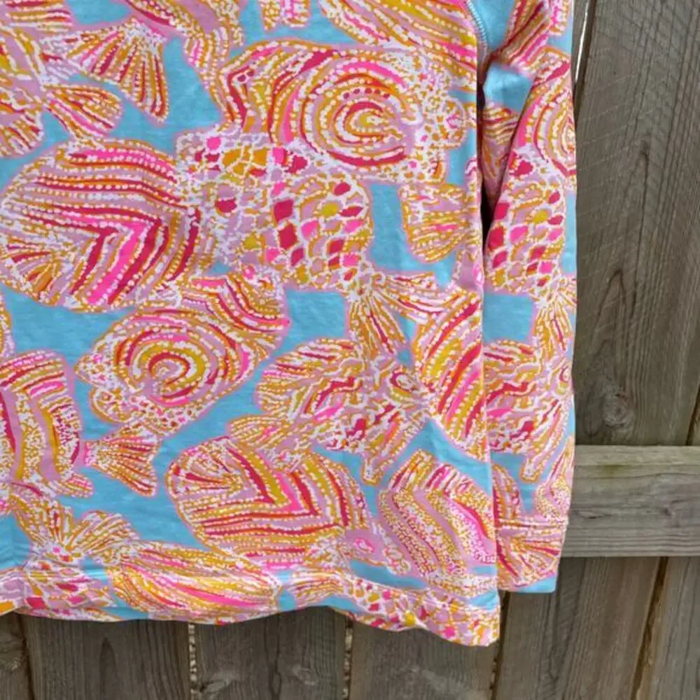 Lilly Pulitzer Popover‎ Top Pullover Tini Bikini 1/2 Zip Skipper Small Beach